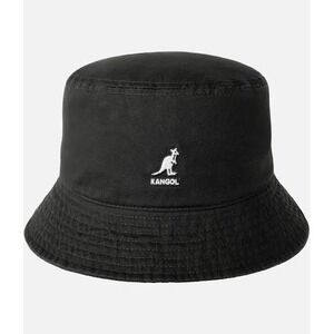 Kangol Black Bucket Hat Kangaroo Logo Cotton Blend Unisex Style OS New With Tags